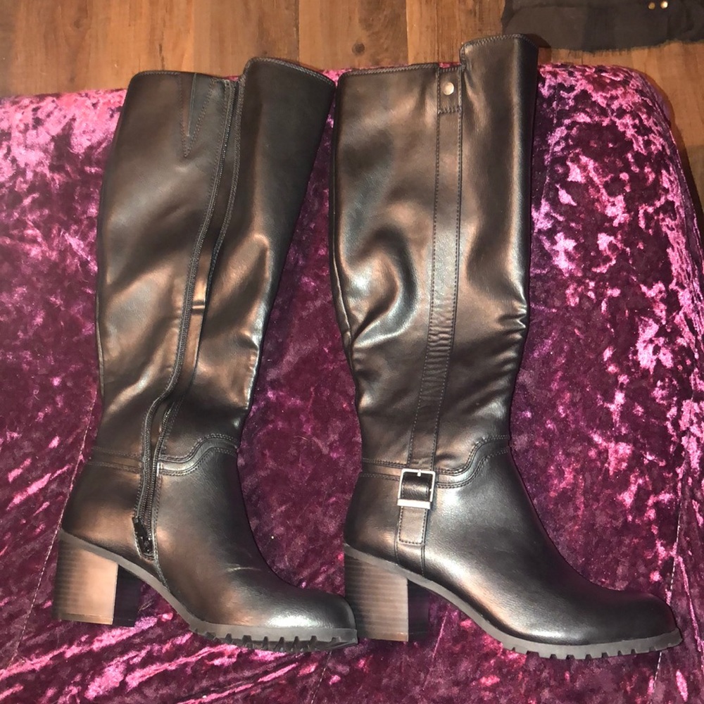 Style & Co Aeronn Black knee high boots